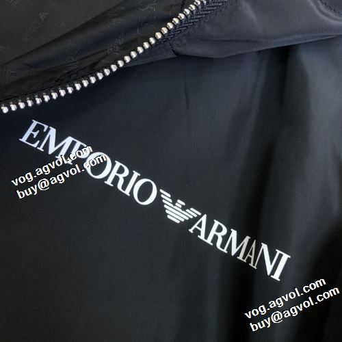 人目を惹くデザイン 首胸ロゴ 2色可選 2021秋冬 アルマーニ ARMANI こだわりのコート ブルゾン アルマーニブランドスーパーコピー