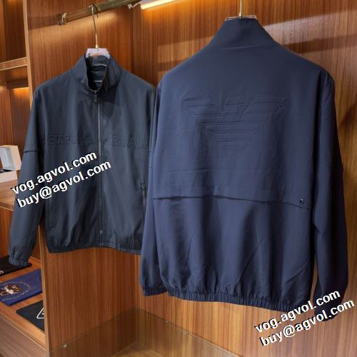 利便性に優れ アルマーニスーパーコピー ブルゾン 首胸ロゴ シンプルなデザイン 2022新作 アルマーニ ARMANI 2色可選