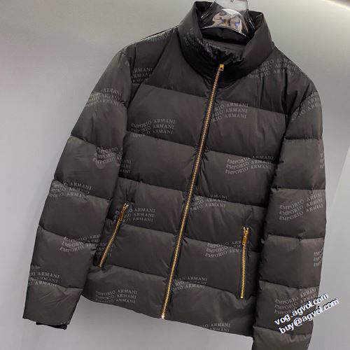 アルマーニ ARMANI 個性的なデザ アルマーニコピー ブランド 着心地がクセになる ダウンジャケット メンズ 2021秋冬 ステンカラー 弾力性に優れ