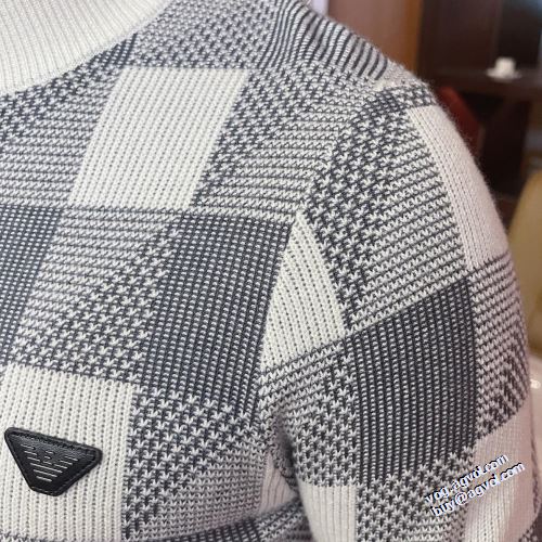 2022新作 セーター チェック柄 アルマーニ ARMANI 個性的なデザ 適度な厚み アルマーニスーパーコピー 激安