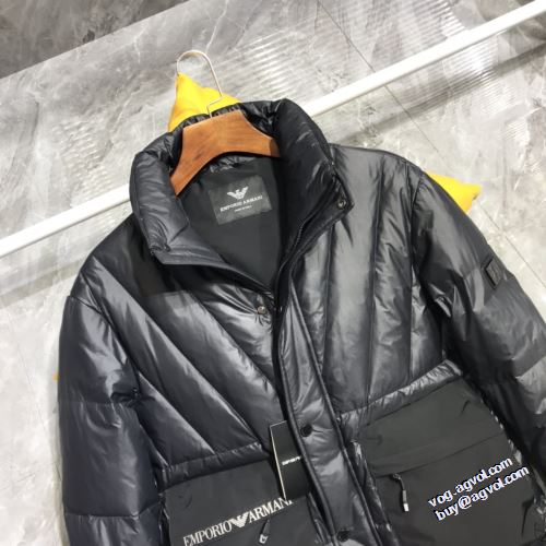 軽量ダウンジャケット 海外セレブ愛用 ポケットづき 2色可選 アルマーニブランドスーパーコピー アルマーニ ARMANI 2022新作 すっきり着膨れしない