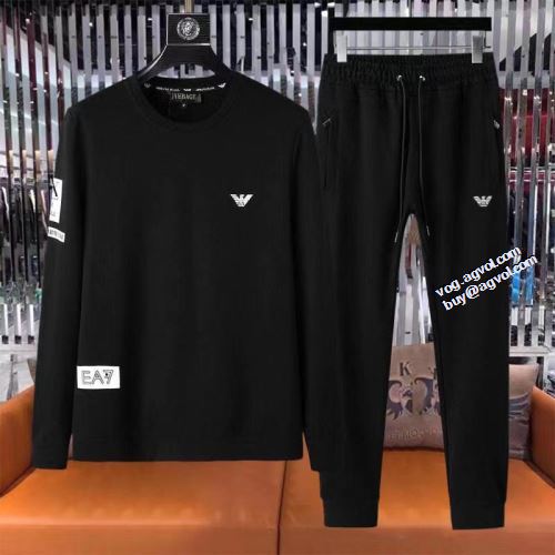 2021秋冬 アルマーニ ARMANI セットアップ上下 アルマーニブランド コピー 今一番HOTな新品 風合いの出る シンプルなデザイン 2色可選