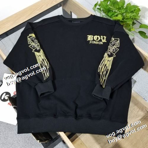 魅力ファッション ボーイロンドンコピー ブランド プルオーバーパーカー 2021秋冬 ボーイロンドン BOY LONDON ロゴパーカー 程よい厚み