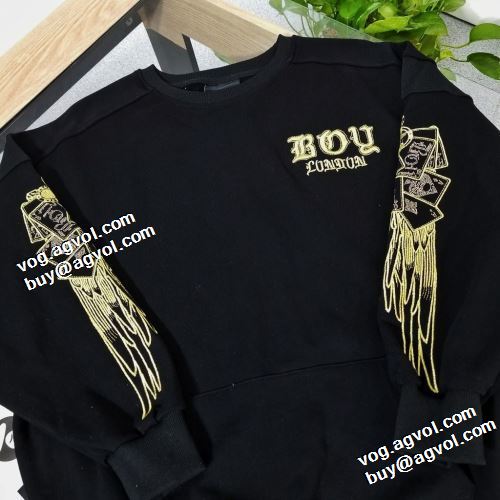 魅力ファッション ボーイロンドンコピー ブランド プルオーバーパーカー 2021秋冬 ボーイロンドン BOY LONDON ロゴパーカー 程よい厚み