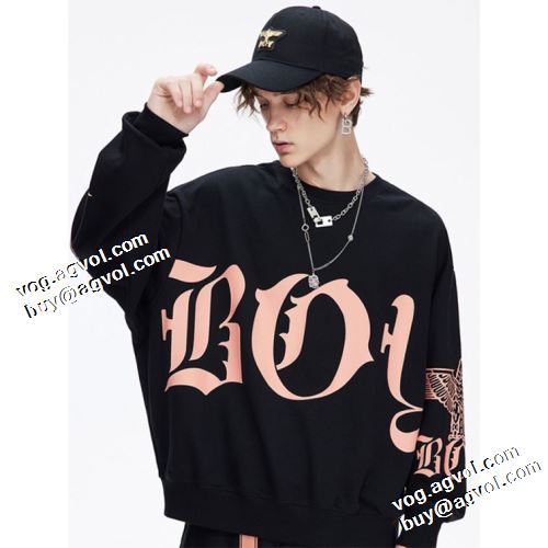 2色可選 ボーイロンドンコピーブランド 希少価値大！ プルオーバーパーカー 2021秋冬 ボーイロンドン BOY LONDON プリントパーカ おしゃれさ抜群パーカ