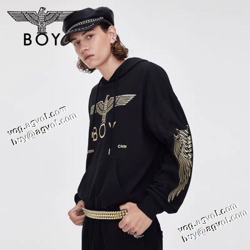 おすすめ/オススメ パーカー 2021秋冬 ボーイロンドン BOY LONDON ボーイロンドン偽物ブランド ロゴパーカー 存在感のある 2色可選