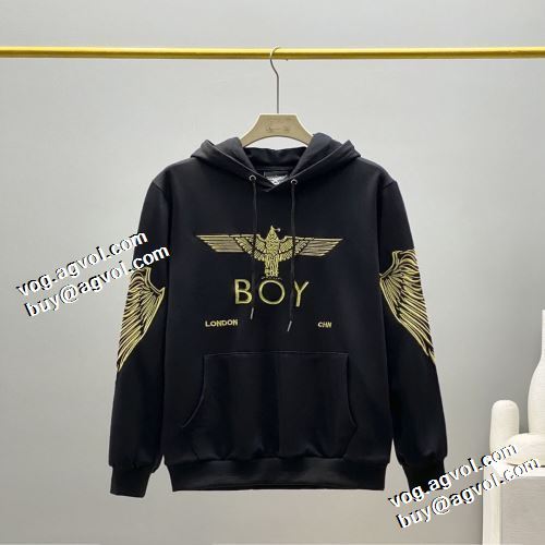 おすすめ/オススメ パーカー 2021秋冬 ボーイロンドン BOY LONDON ボーイロンドン偽物ブランド ロゴパーカー 存在感のある 2色可選