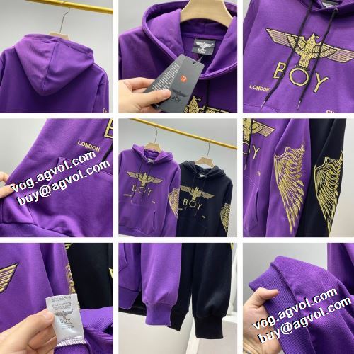 おすすめ/オススメ パーカー 2021秋冬 ボーイロンドン BOY LONDON ボーイロンドン偽物ブランド ロゴパーカー 存在感のある 2色可選