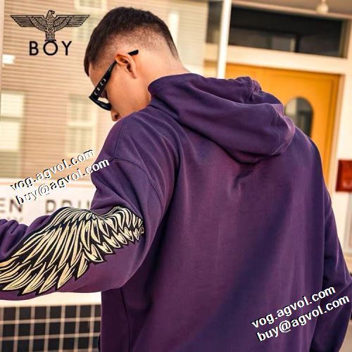 おすすめ/オススメ パーカー 2021秋冬 ボーイロンドン BOY LONDON ボーイロンドン偽物ブランド ロゴパーカー 存在感のある 2色可選