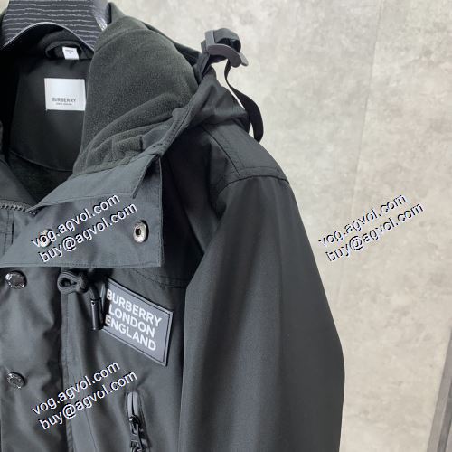 優美なお出かけスタイル フード付きコート バーバリースーパーコピー ゴージャスな装い。 2021秋冬 バーバリーBURBERRY 2色可選