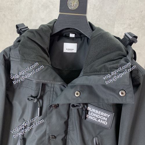 優美なお出かけスタイル フード付きコート バーバリースーパーコピー ゴージャスな装い。 2021秋冬 バーバリーBURBERRY 2色可選