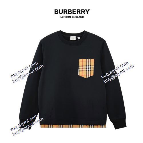 柔らかな質感 注目のアイテム プルオーバーパーカー バーバリー偽物ブランド 2021秋冬 バーバリーBURBERRY 2色可選 秋の定番 