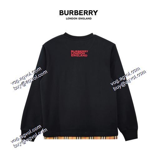 柔らかな質感 注目のアイテム プルオーバーパーカー バーバリー偽物ブランド 2021秋冬 バーバリーBURBERRY 2色可選 秋の定番 