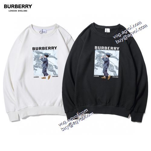2021秋冬 バーバリーコピーブランド 海外セレブ愛用 プリントパーカ プルオーバーパーカー バーバリー BURBERRY 2色可選