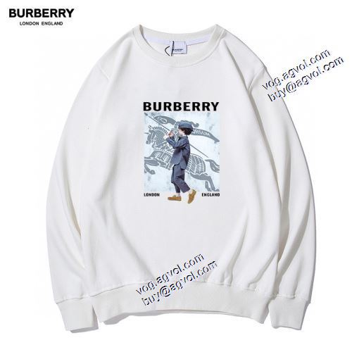 2021秋冬 バーバリーコピーブランド 海外セレブ愛用 プリントパーカ プルオーバーパーカー バーバリー BURBERRY 2色可選