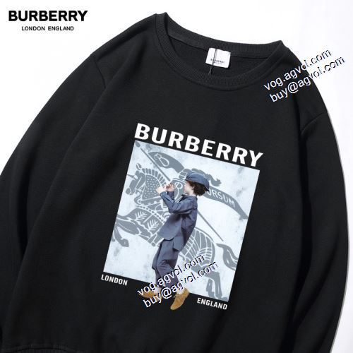 2021秋冬 バーバリーコピーブランド 海外セレブ愛用 プリントパーカ プルオーバーパーカー バーバリー BURBERRY 2色可選