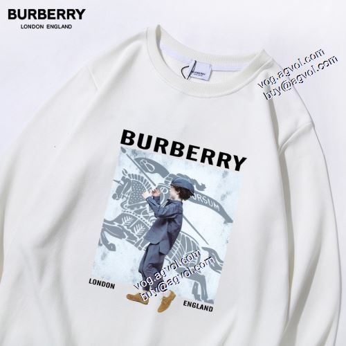 2021秋冬 バーバリーコピーブランド 海外セレブ愛用 プリントパーカ プルオーバーパーカー バーバリー BURBERRY 2色可選