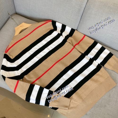 バーバリー偽物ブランド 大好評 2021秋冬 バーバリー BURBERRY セーター 優美なファー使い