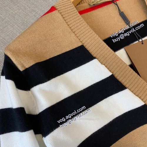 バーバリー偽物ブランド 大好評 2021秋冬 バーバリー BURBERRY セーター 優美なファー使い