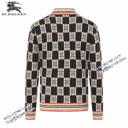 バーバリー偽物ブランド 2021秋冬 袖ライン バーバリー BURBERRY デザイン性の高い ブルゾン オリジナルプリント ニットコート