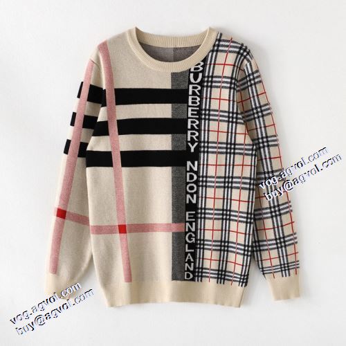 2色可選 2021秋冬 バーバリーブランドスーパーコピー バーバリー BURBERRY 長く愛用できる ニットウェア 程よい厚み おしゃれさ抜群パーカ