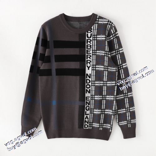2色可選 2021秋冬 バーバリーブランドスーパーコピー バーバリー BURBERRY 長く愛用できる ニットウェア 程よい厚み おしゃれさ抜群パーカ