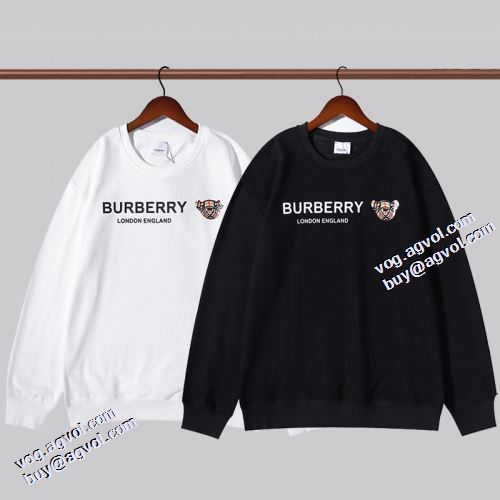 2色可選 プルオーバーパーカー 英字 バーバリー BURBERRY バーバリー偽物ブランド 圧倒的な高級感 スタイリッシュ 2021秋冬 リブ付