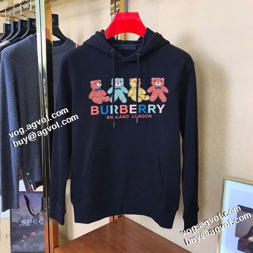 2021秋冬 バーバリー BURBERRY バーバリーブランド コピー 海外限定ライン パーカー ロゴパーカー 存在感のある 2色可選 