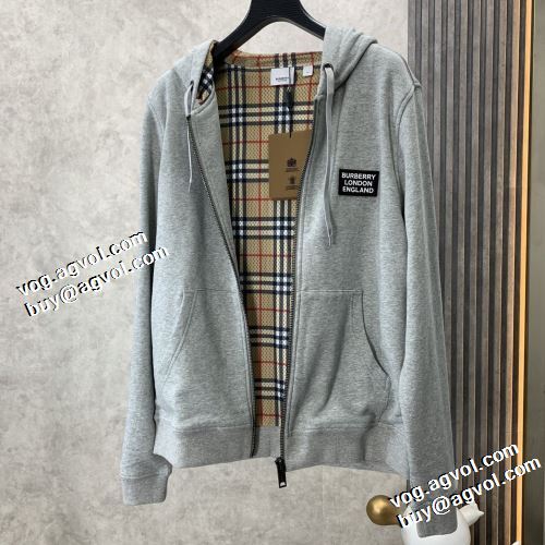 シックスタイルに活躍 パーカー 2022新作 バーバリーコピー ブランド バーバリー BURBERRY 2色可選 ファスナー付き シンプルなデザイン