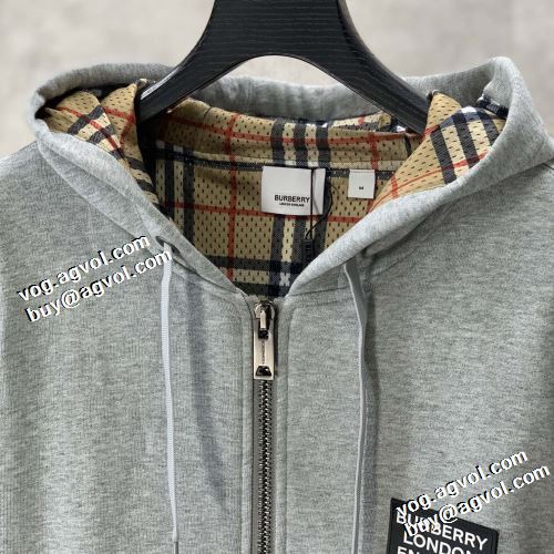 シックスタイルに活躍 パーカー 2022新作 バーバリーコピー ブランド バーバリー BURBERRY 2色可選 ファスナー付き シンプルなデザイン