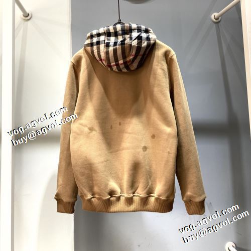活用できるアイテム 2022新作 バーバリー BURBERRY パーカー 厚手の生地 バーバリースーパーコピー 激安 リブ付 2色可選