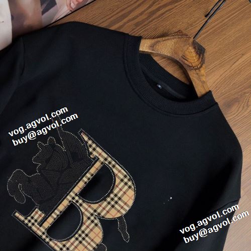 バーバリーブランド コピー プルオーバーパーカー 2022新作 バーバリー BURBERRY 高級感漂わせる 程よい厚み リブ付 2色可選
