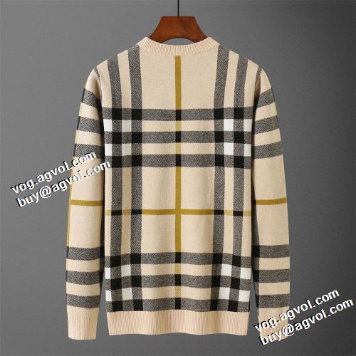 バーバリースーパーコピー 激安 2021秋冬 高級感漂わせる バーバリー BURBERRY セーター チェック柄 スタイリッシュな印象