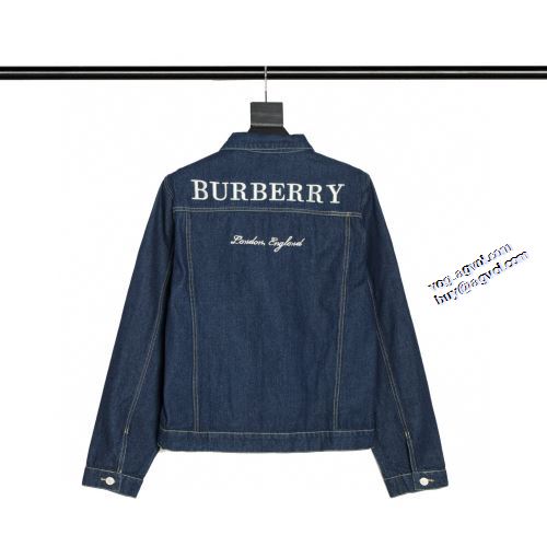 デニムジャケット 今買い◎得 BURBERRY 2022新作 バーバリー偽物ブランド 満足できるコート ステンカラーコート 上質 プリント柄