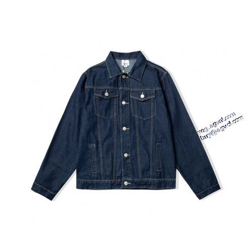デニムジャケット 今買い◎得 BURBERRY 2022新作 バーバリー偽物ブランド 満足できるコート ステンカラーコート 上質 プリント柄