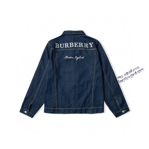 デニムジャケット 今買い◎得 BURBERRY 2022新作 バーバリー偽物ブランド 満足できるコート ステンカラーコート 上質 プリント柄