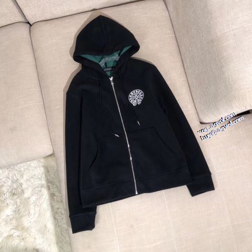 2色可選 クロムハーツブランド 偽物 通販 2021秋冬 クロムハーツ CHROME HEARTS パーカー シックスタイルに活躍 首胸ロゴ 適度な厚み