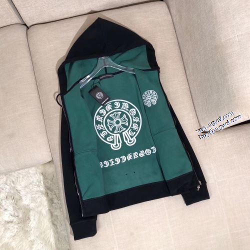 2色可選 クロムハーツブランド 偽物 通販 2021秋冬 クロムハーツ CHROME HEARTS パーカー シックスタイルに活躍 首胸ロゴ 適度な厚み