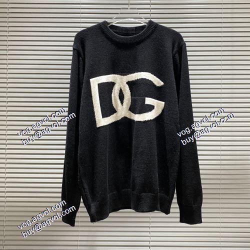 快適な着心地 収縮性のある ラウンドネック 超目玉 2021秋冬 ドルチェ＆ガッバーナ Dolce&Gabbana レジャー カジュアル