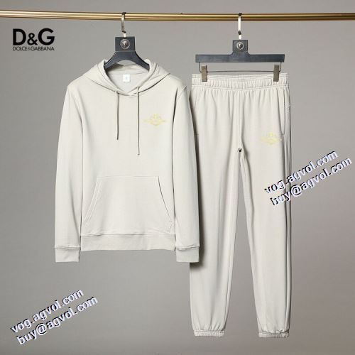 変わらない人気を誇る D&Gコピー ブランド 2021秋冬 楽に着用出来る ドルチェ＆ガッバーナ Dolce&Gabbana セットアップ上下 2色可選