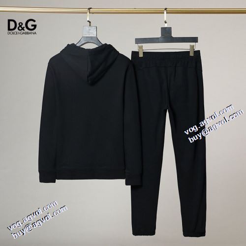 変わらない人気を誇る D&Gコピー ブランド 2021秋冬 楽に着用出来る ドルチェ＆ガッバーナ Dolce&Gabbana セットアップ上下 2色可選