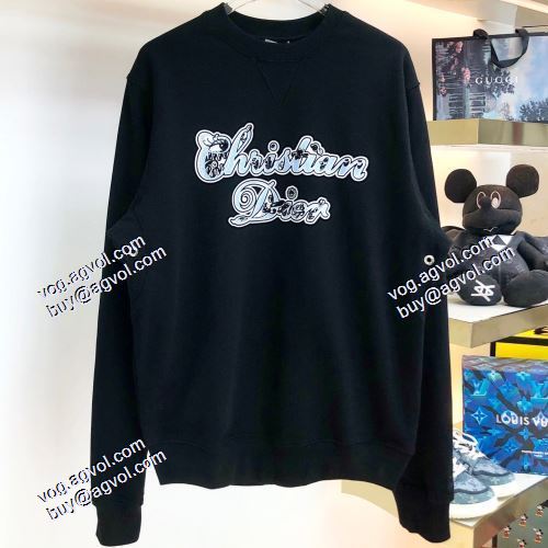 2021秋冬 ディオールプルオーバーパーカー ディオール DIOR 程よい厚み DIORブランド 偽物 通販 ジップパーカー
