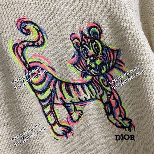 ディオールセーターコピー 2021秋冬 ディオール DIOR ニットウェア 優美なファー使い ディオールスーパーコピー