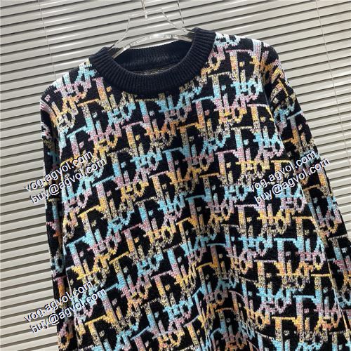 ニットコート ディオールスーパーコピー 2021秋冬 ディオール DIOR ディオールニットウェア 鮮やかな配色