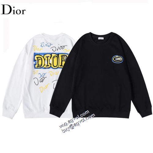 ディオールコピー セール中 プルオーバーパーカー プリントパーカ 2色可選 2021秋冬 ディオール DIOR 程よい厚み
