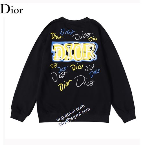 ディオールコピー セール中 プルオーバーパーカー プリントパーカ 2色可選 2021秋冬 ディオール DIOR 程よい厚み