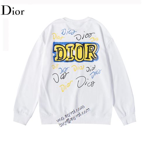 ディオールコピー セール中 プルオーバーパーカー プリントパーカ 2色可選 2021秋冬 ディオール DIOR 程よい厚み