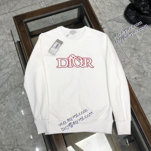 2021秋冬 ディオール DIOR プルオーバーパーカー 2色可選 ロゴパーカー ディオールコピー ブランド 厚手の生地