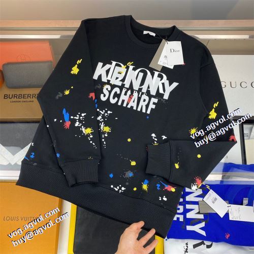 定番のアイテム 2021秋冬 プルオーバーパーカー ディオール DIOR ディオールブランド 偽物 通販 オリジナルプリント 3色可選