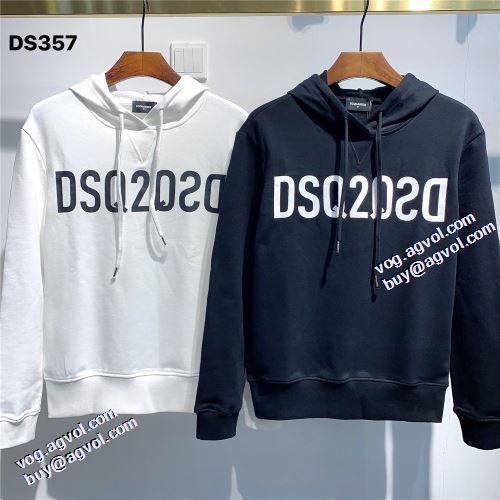 パーカー 2021秋冬 英字 ディースクエアードスーパーコピー 2色可選 ディースクエアード DSQUARED2 人気商品登場 スタイリッシュ 男女兼用パーカー